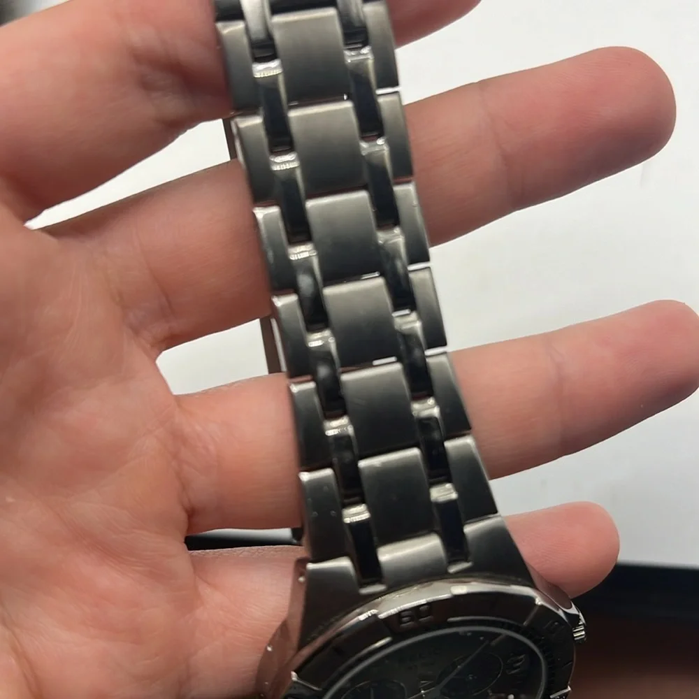 Relic Wristwatch Silver Links Mens Stainless Steel Water Resistant
